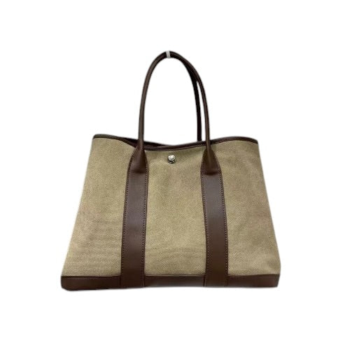 Canvas & Vegan Leather Tote