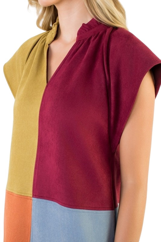 Suede Colorblock Shift