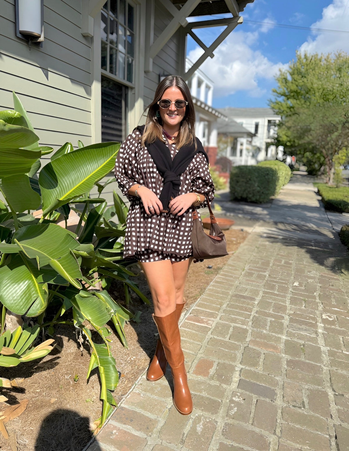 FOXY Set in Chocolate Gingham