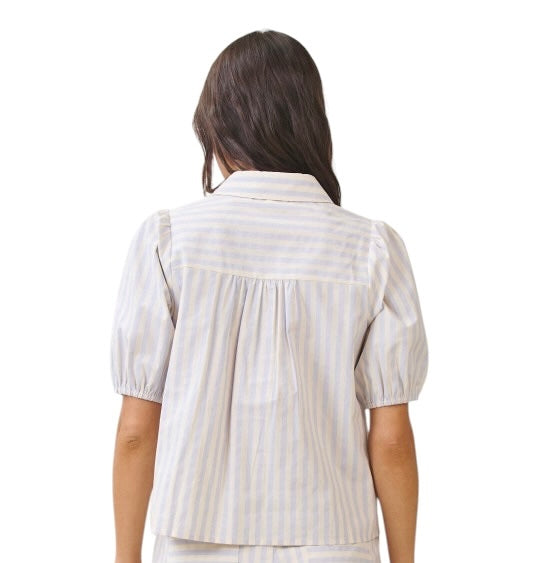 Beaded Crawfish Poplin Top
