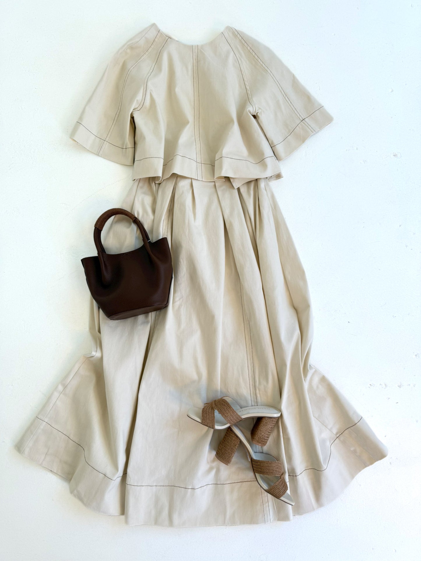 Denim Tie Back Set