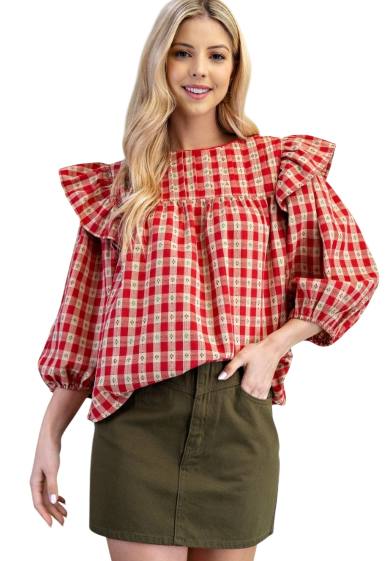 Vintage Gingham Top - 2 Colors