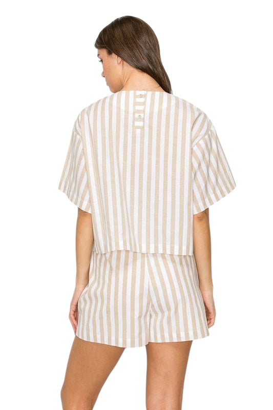 Tan Patch Pocket Top