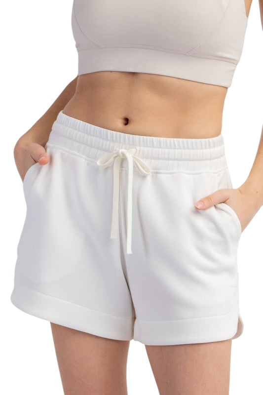 Scuba Side Slit Short- 3 Colors