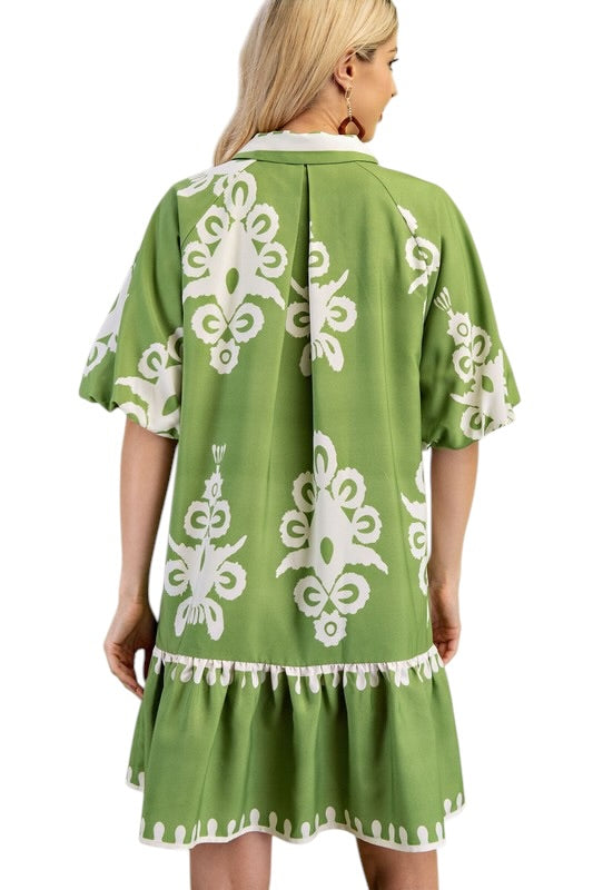 Santorini Drop Waist Mini in Green