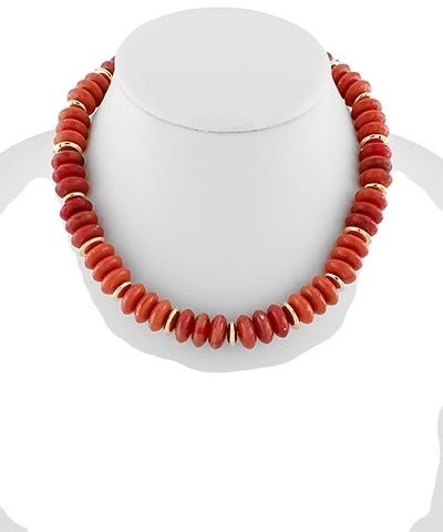 Marbleized Stone Necklace