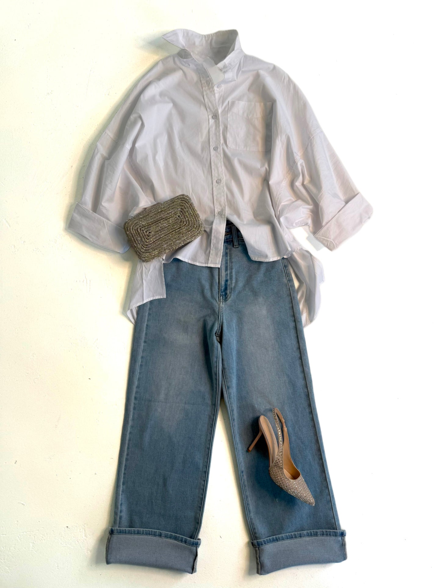 Oversized HiLow Poplin Shirt