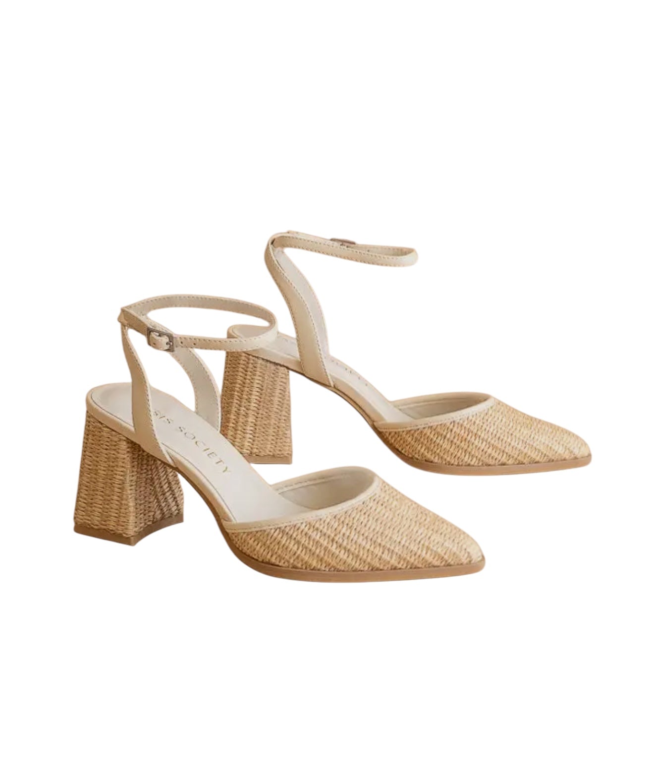 Pippa Raffia Block Heel