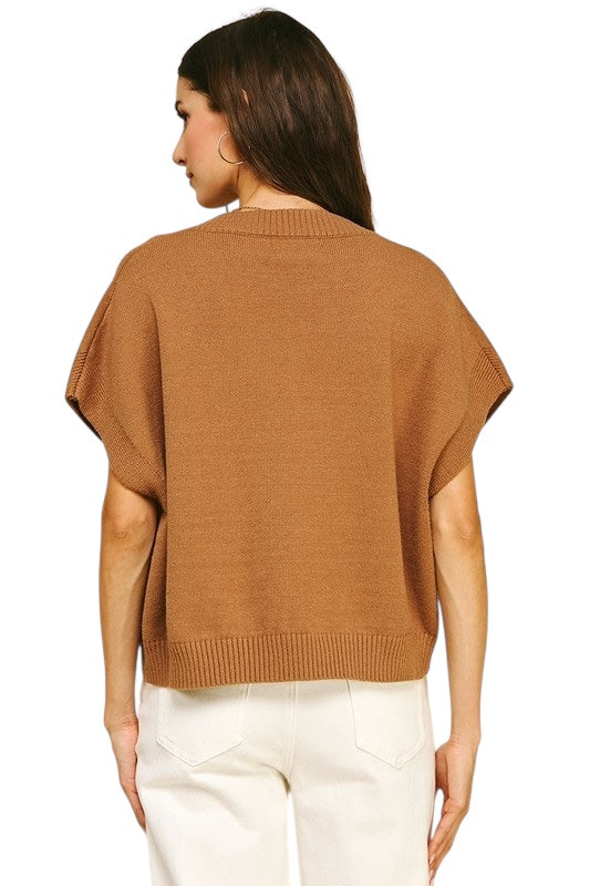 Cap Sleeve Sweater - 3 Colors