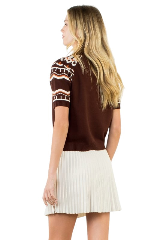 Fair Isle Sweater in Cinnamon
