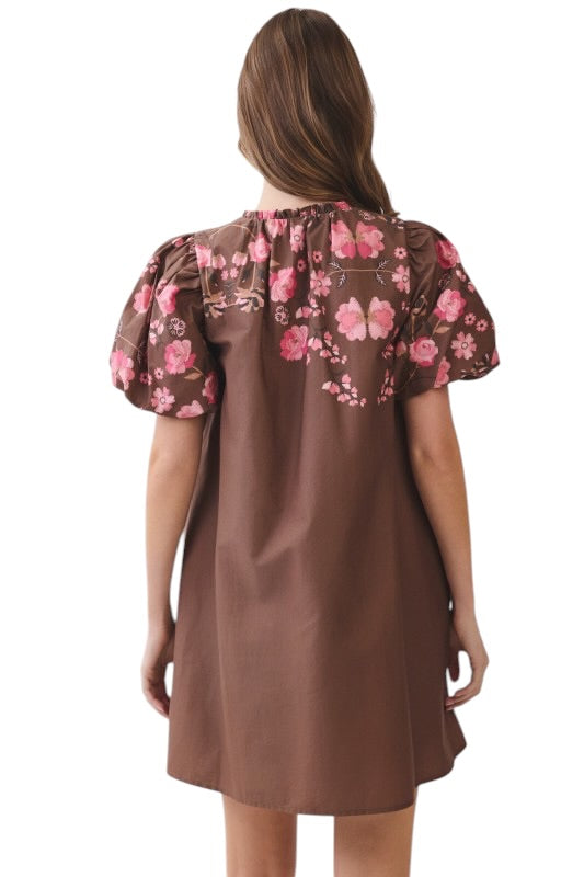 Chocolate & Pink Floral Mini