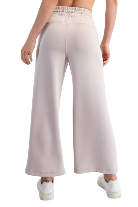 Scuba Cropped Wide Leg Pant