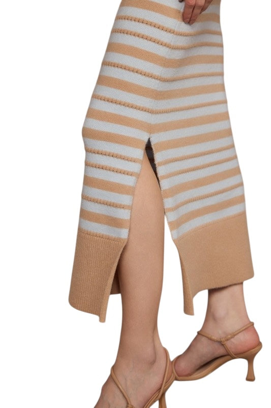 Latte & Blue Sweater Set