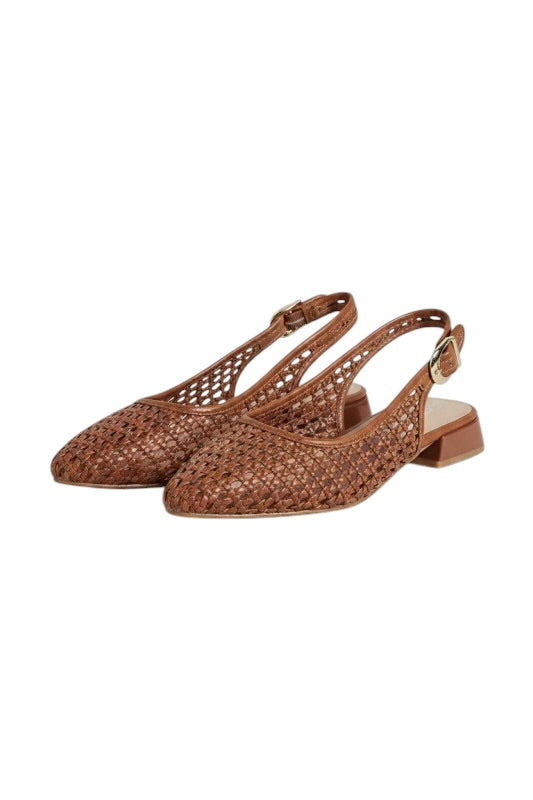 Saddle Cane SlingBack Flats