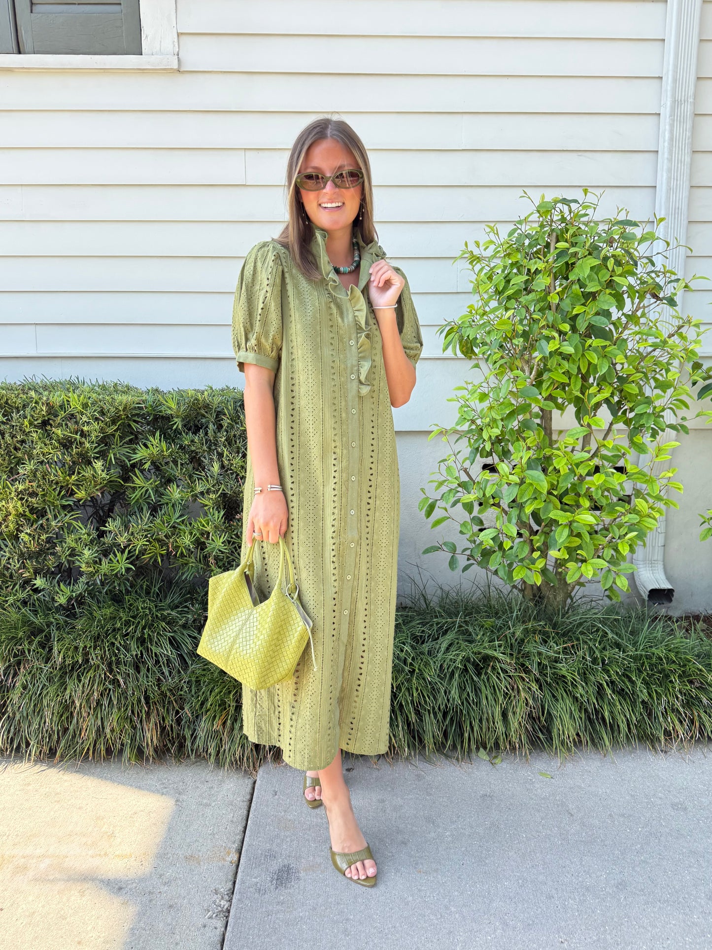 Citron Eyelet Midi