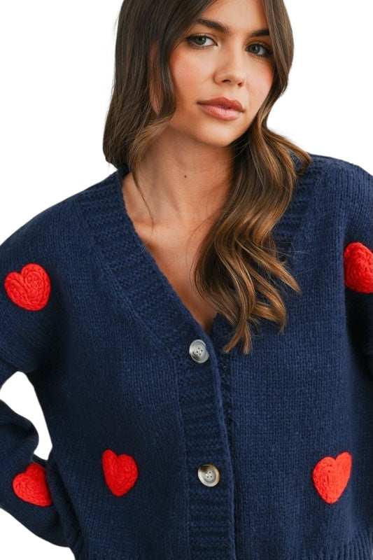 Heart Cardigan- 2 Colors