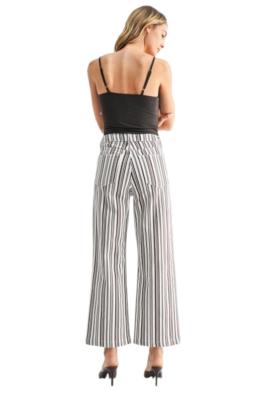 Chocolate Stripe Patch Pocket Denim