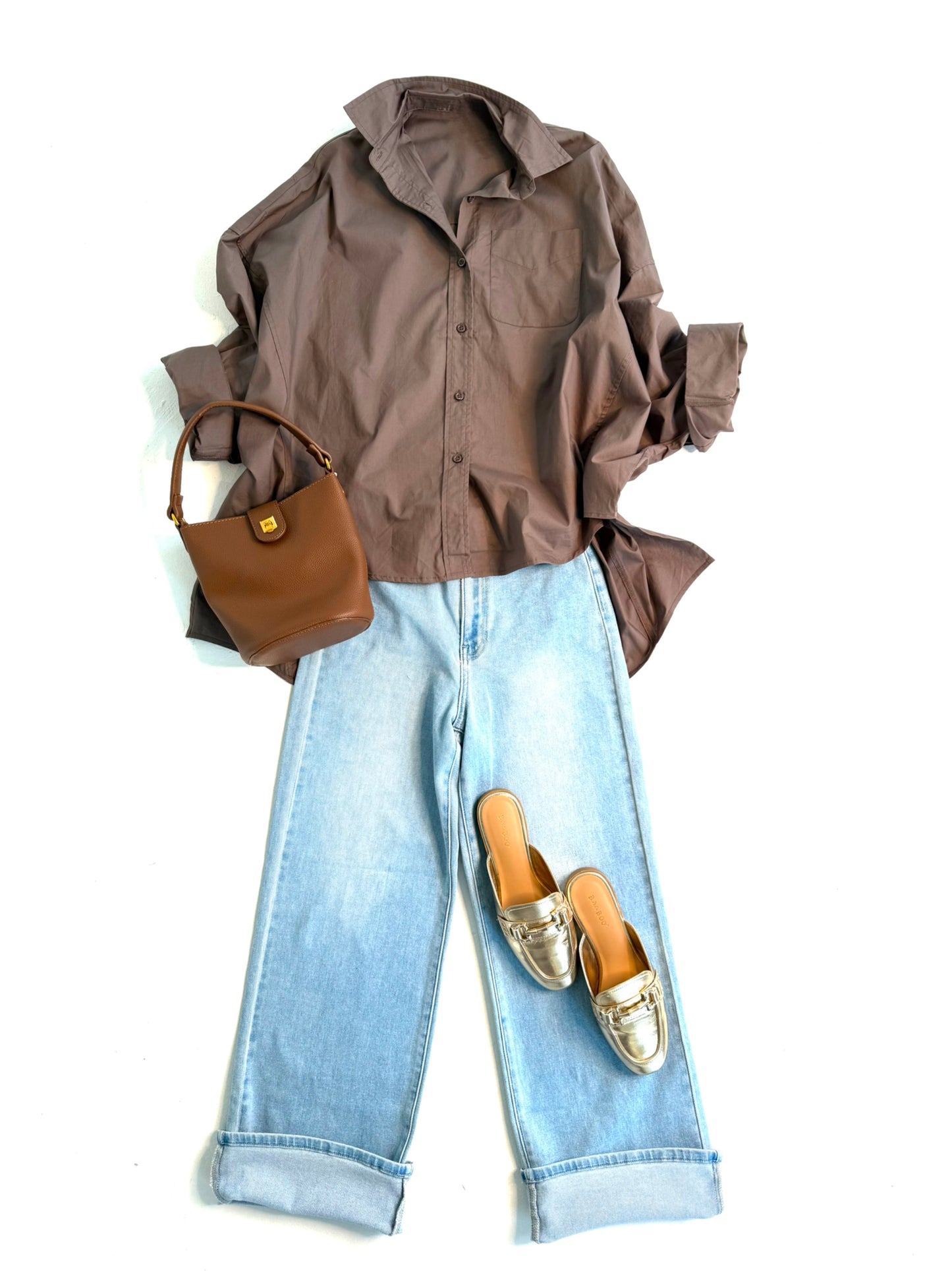 Oversized HiLow Poplin Shirt