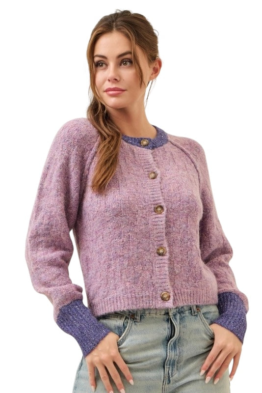 Purple Sparks Cardigan