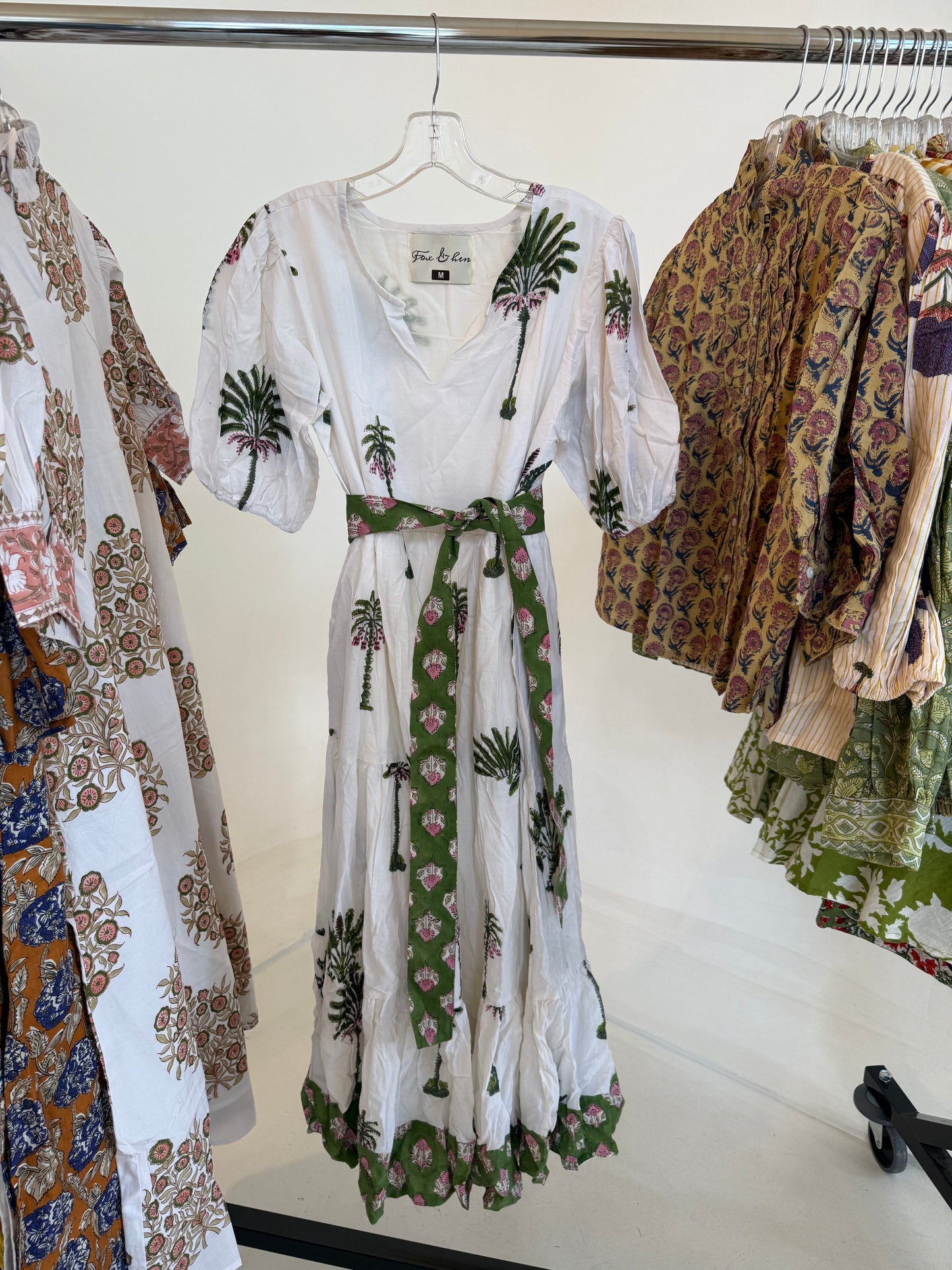 Pink & Green Palms Midi