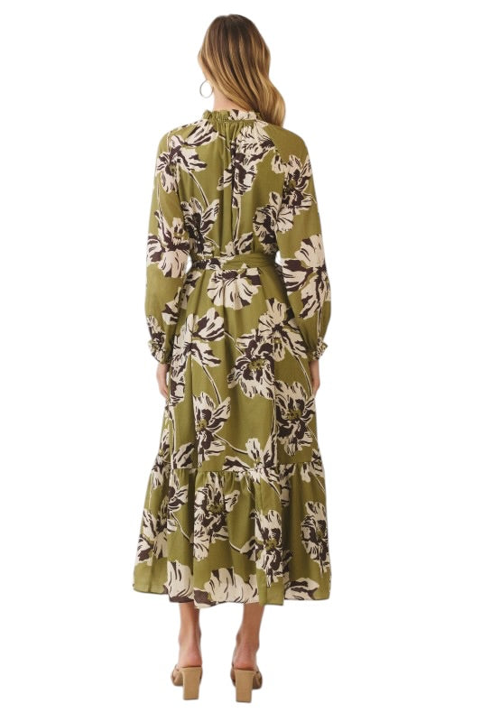 Olive Florals Midi
