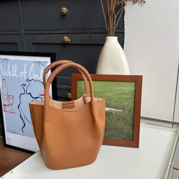 Top Handle Vegan Tote- 6 Colors