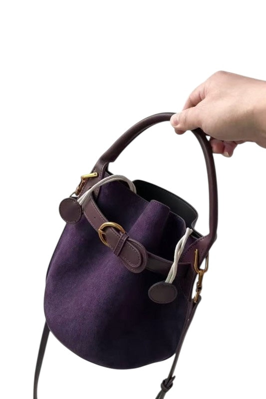 Suede Bucket Bag- 2 Colors