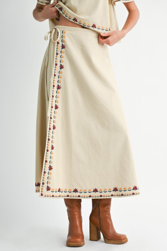 Ivory Embroidered Set