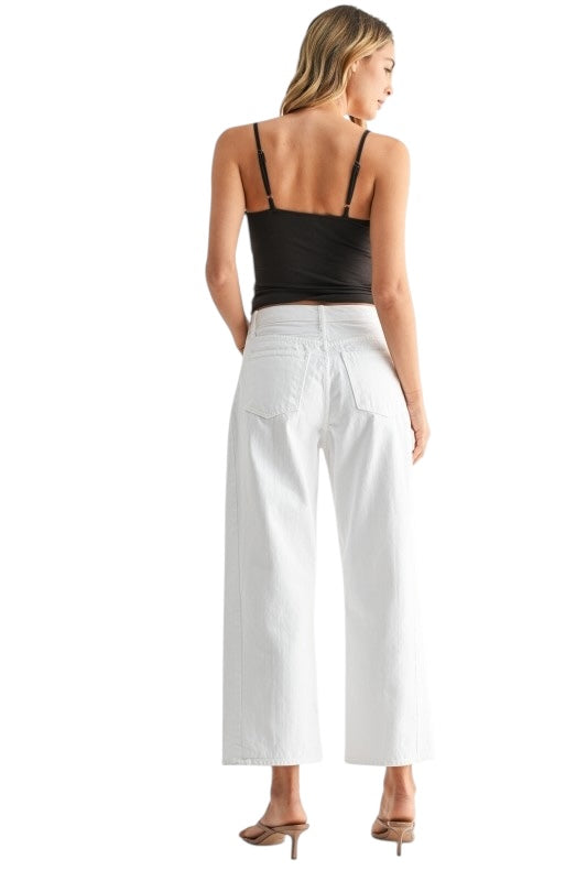 Twist Barrel Jean in Optic White