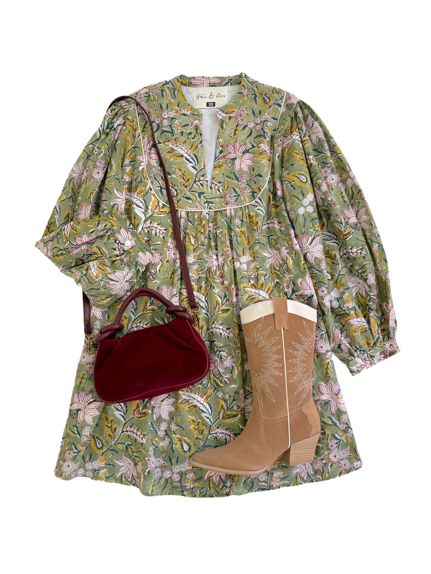 Constance Mini in Citron Fall Floral