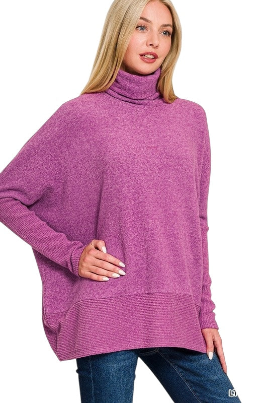 Turtleneck Tunic Sweater- 6 Colors