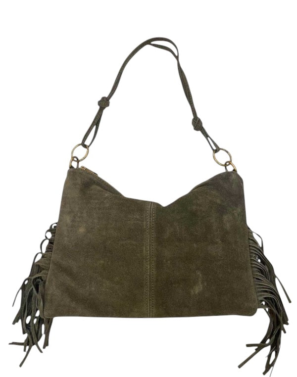 Suede Fringe Tote- 2 Colors