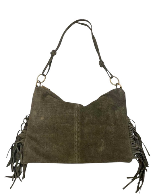 Suede Fringe Tote- 2 Colors