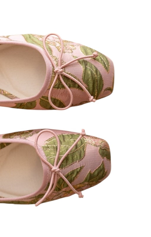 Rose Jacquard Ballet Flats