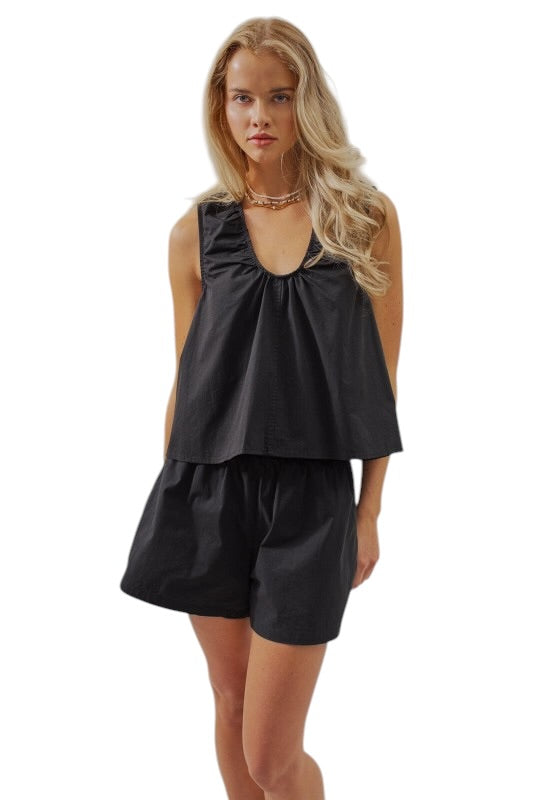 Poplin Tank Short Set- 2 Colors