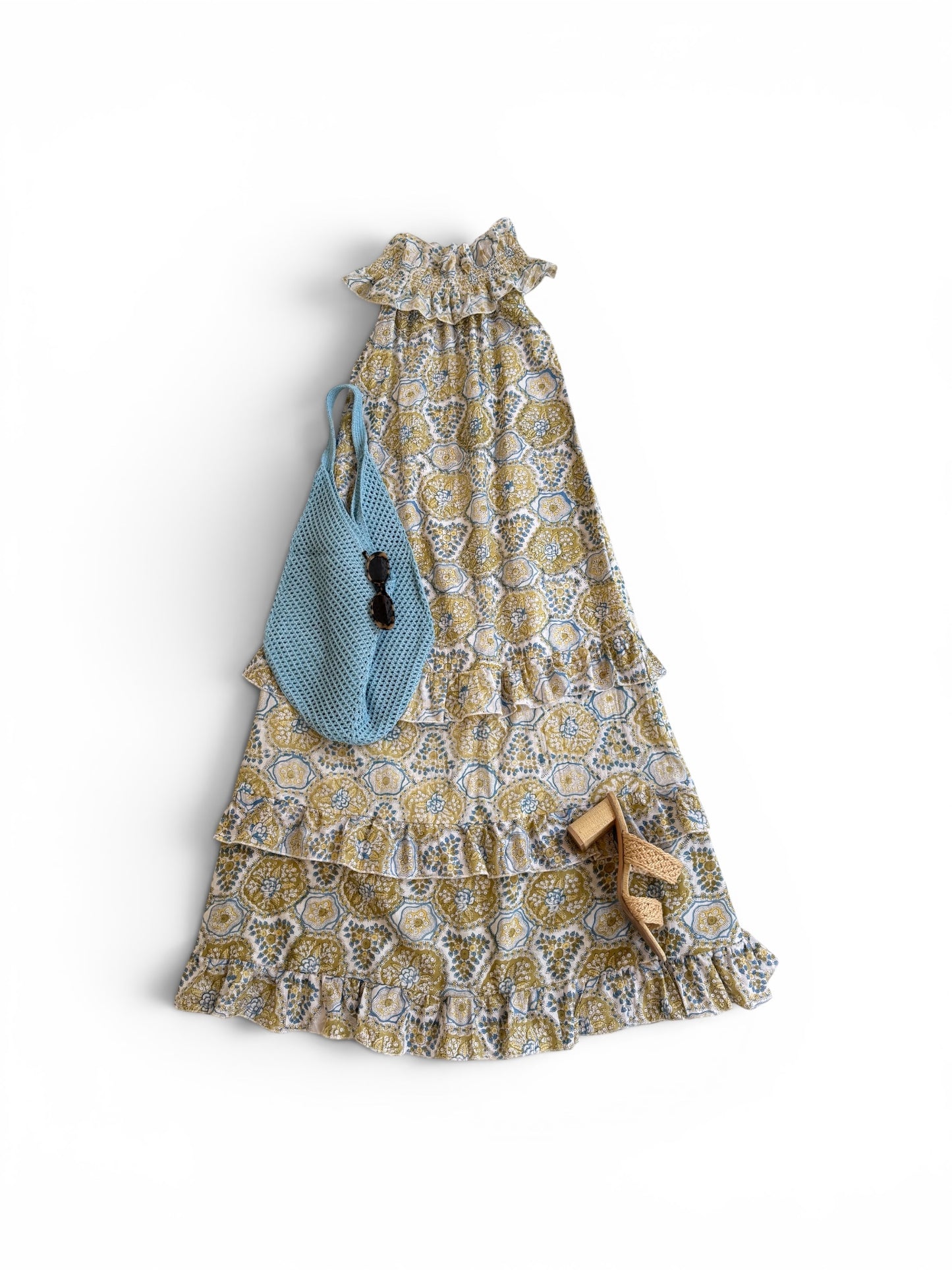 Laurel St Maxi in Butter & Cornflower
