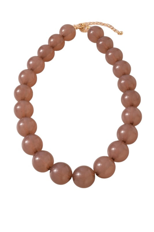 Marble Beaded Necklace- 2 Color