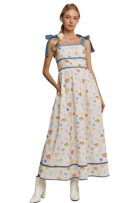 Ava Tie Shoulder Midi
