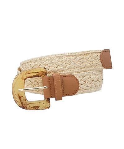 Natural Horn Buckle Belt