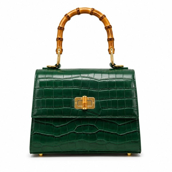 Bamboo Top Handle Tote- 2 Colors
