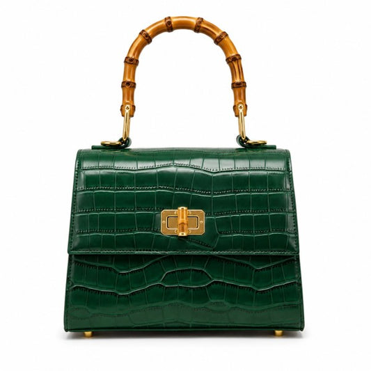 Bamboo Top Handle Tote- 2 Colors