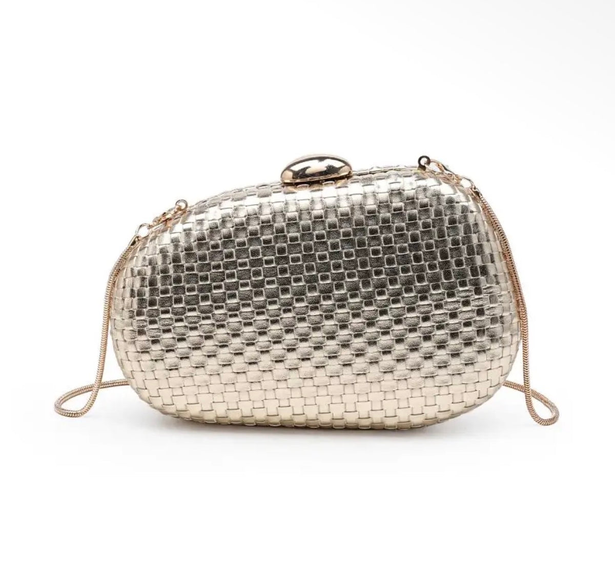 Woven Golden Clutch
