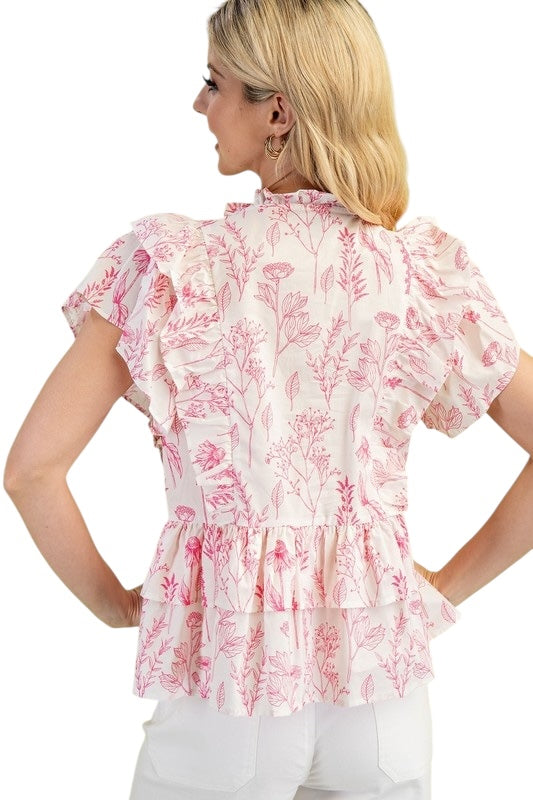 Wildflower Ruffle Top- Two Colors