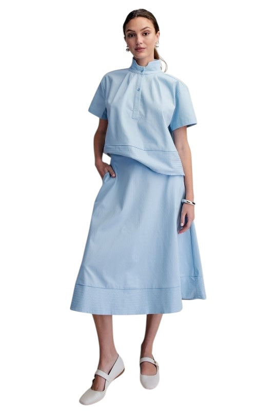 High Neck Stitched Top- 2 Colors