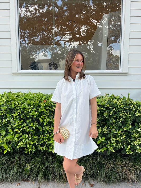 High Neck Shift in White