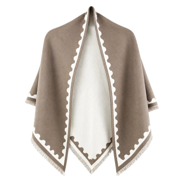 Scallop Fringe Wrap- 3 Colors