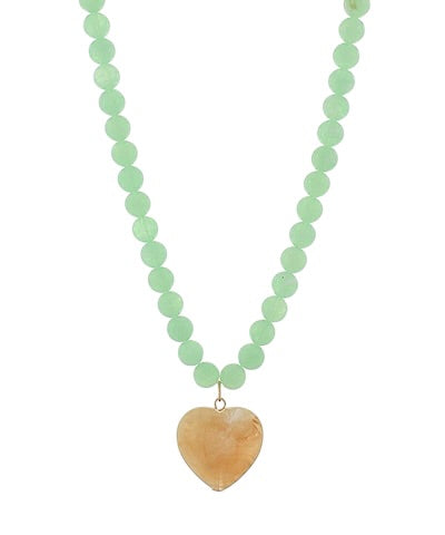 Stone Heart Necklace- 3 Colors