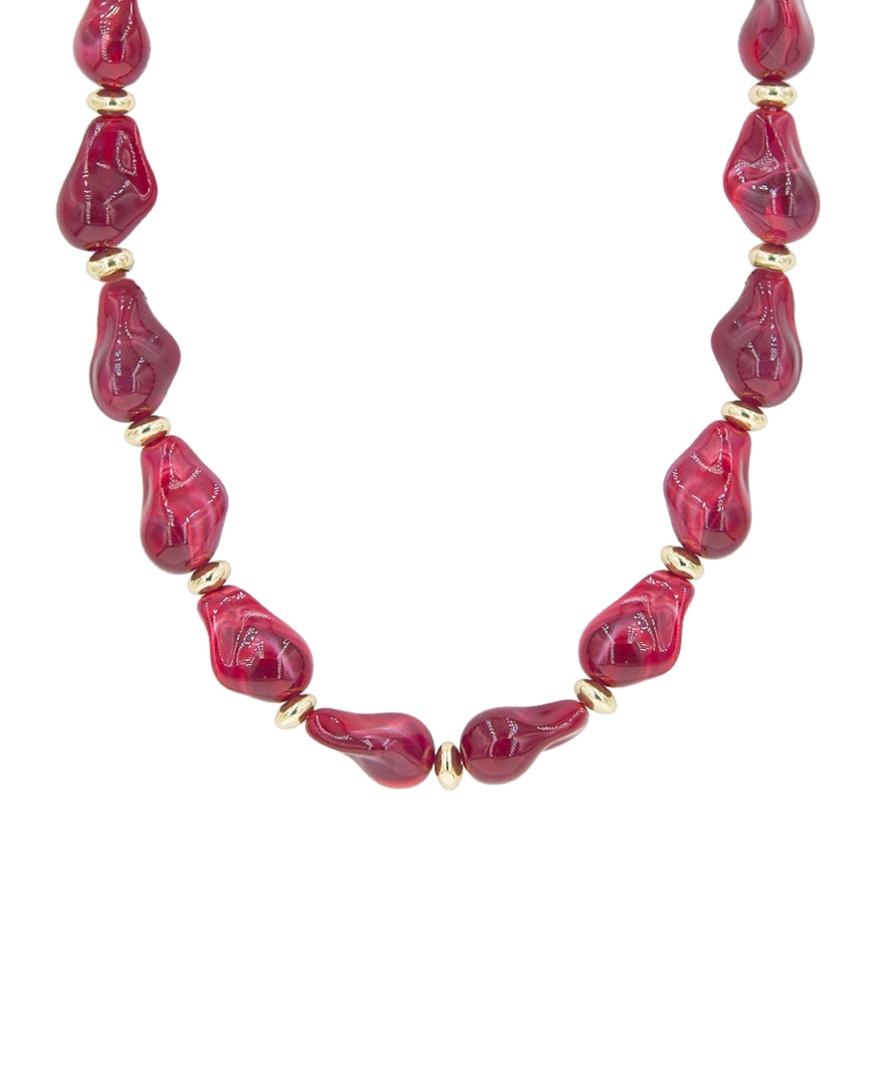 Pebble Resin Necklace- 3 Colors