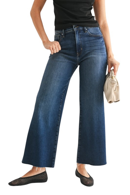 Dark Denim Scissor Cut Jeans