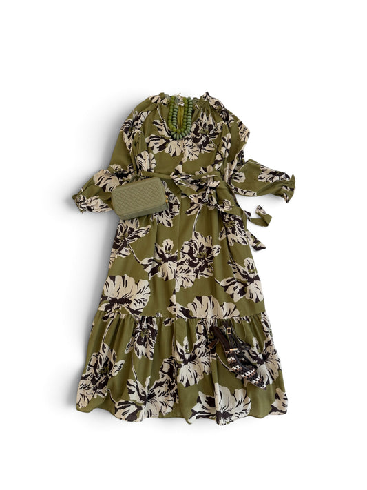 Olive Florals Midi